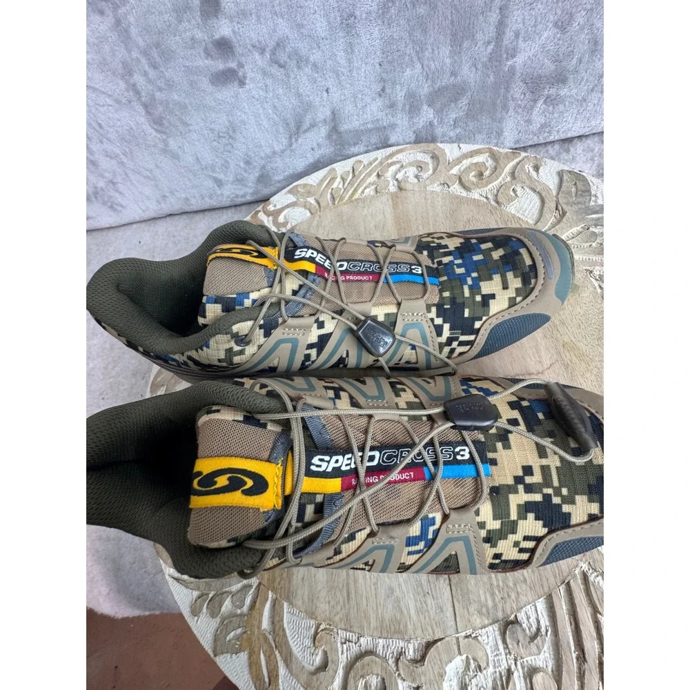 Salomon‎ Speedcross 3 Trail Running Shoes Digital Camo Green Mens 8.5 128652